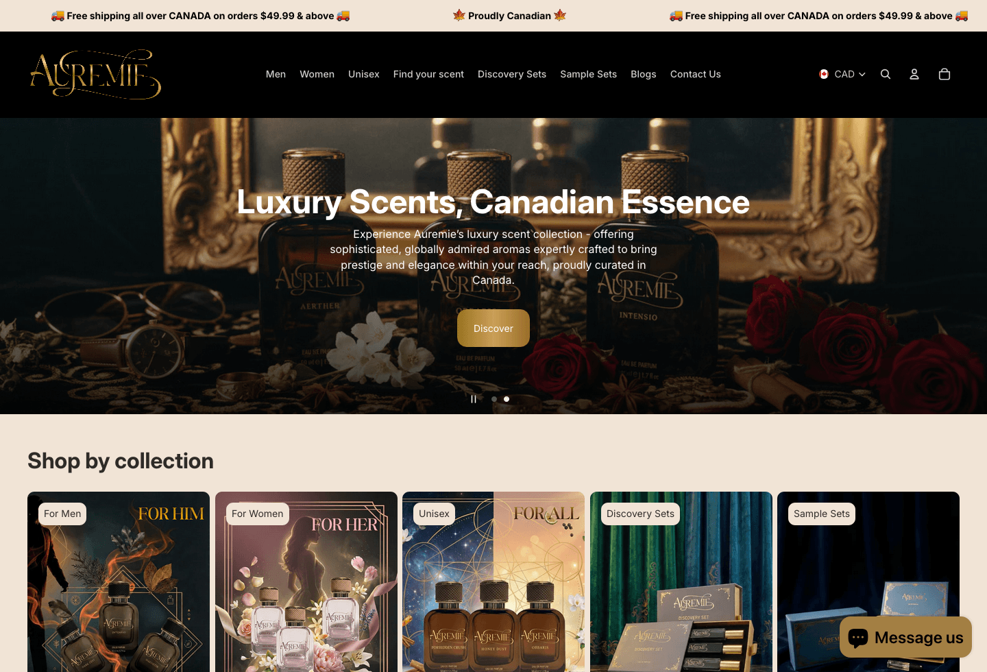 Auremie Perfumes’s website