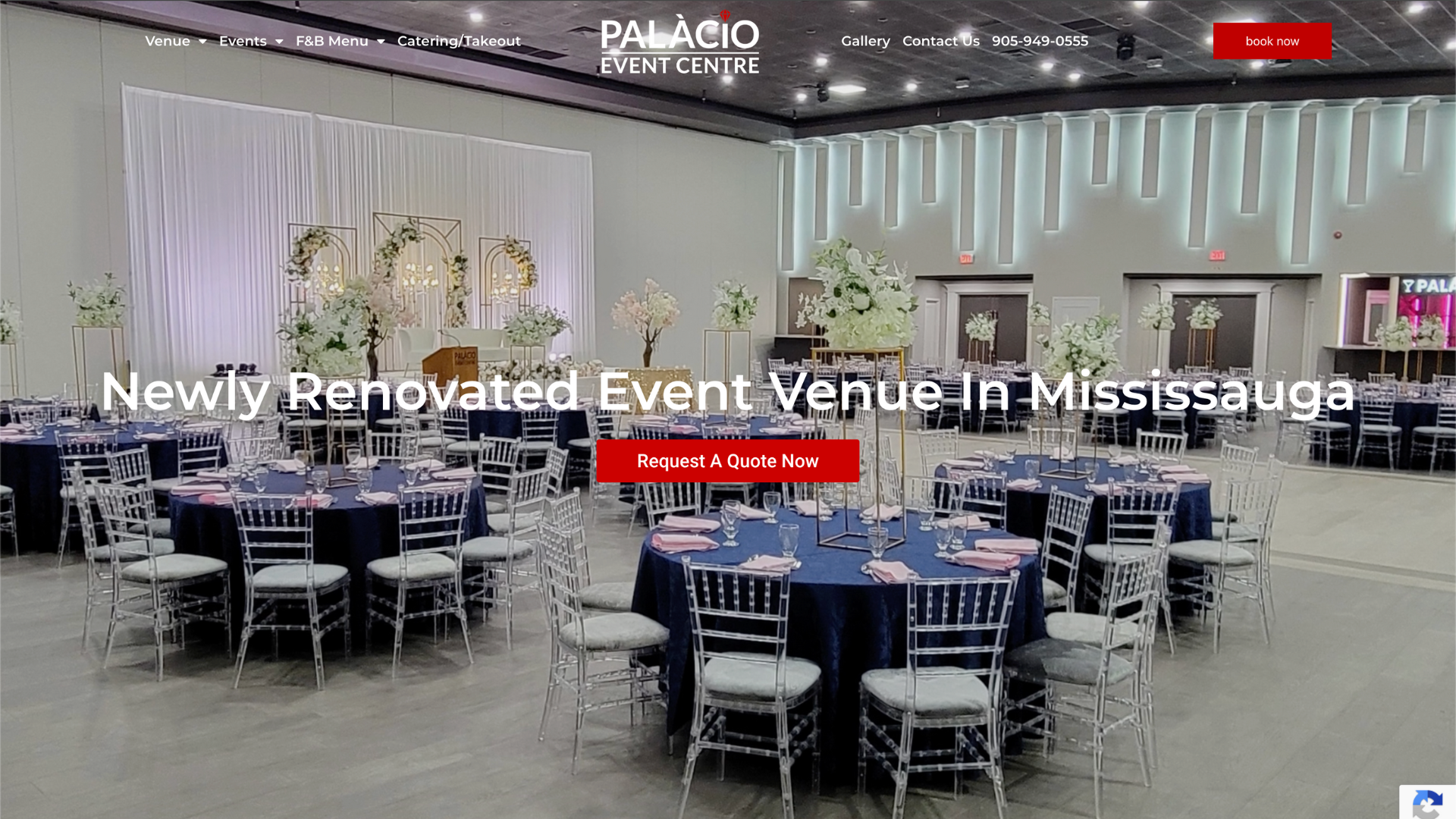The Palacio Event Centre website