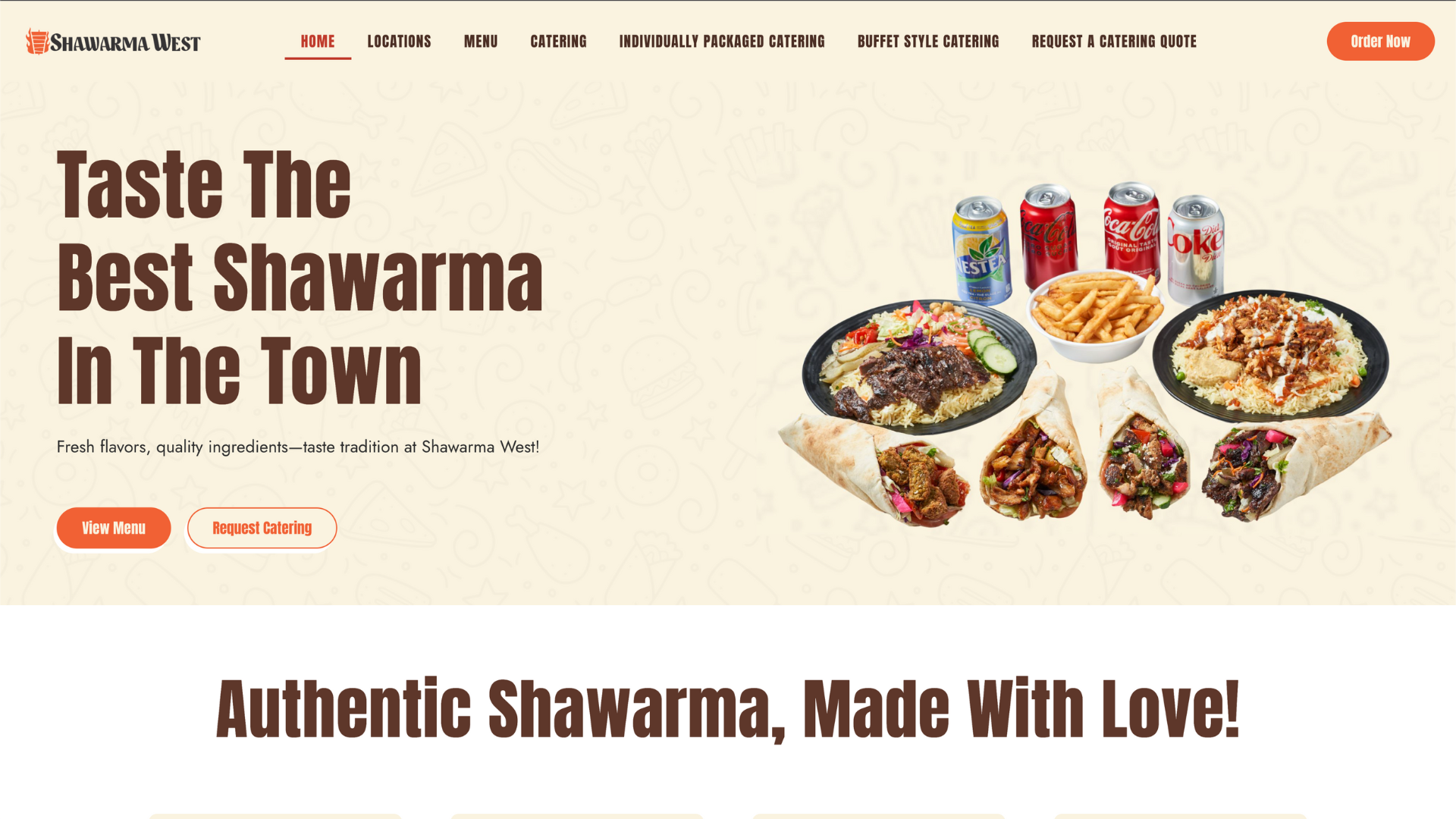 The Shawarma West website