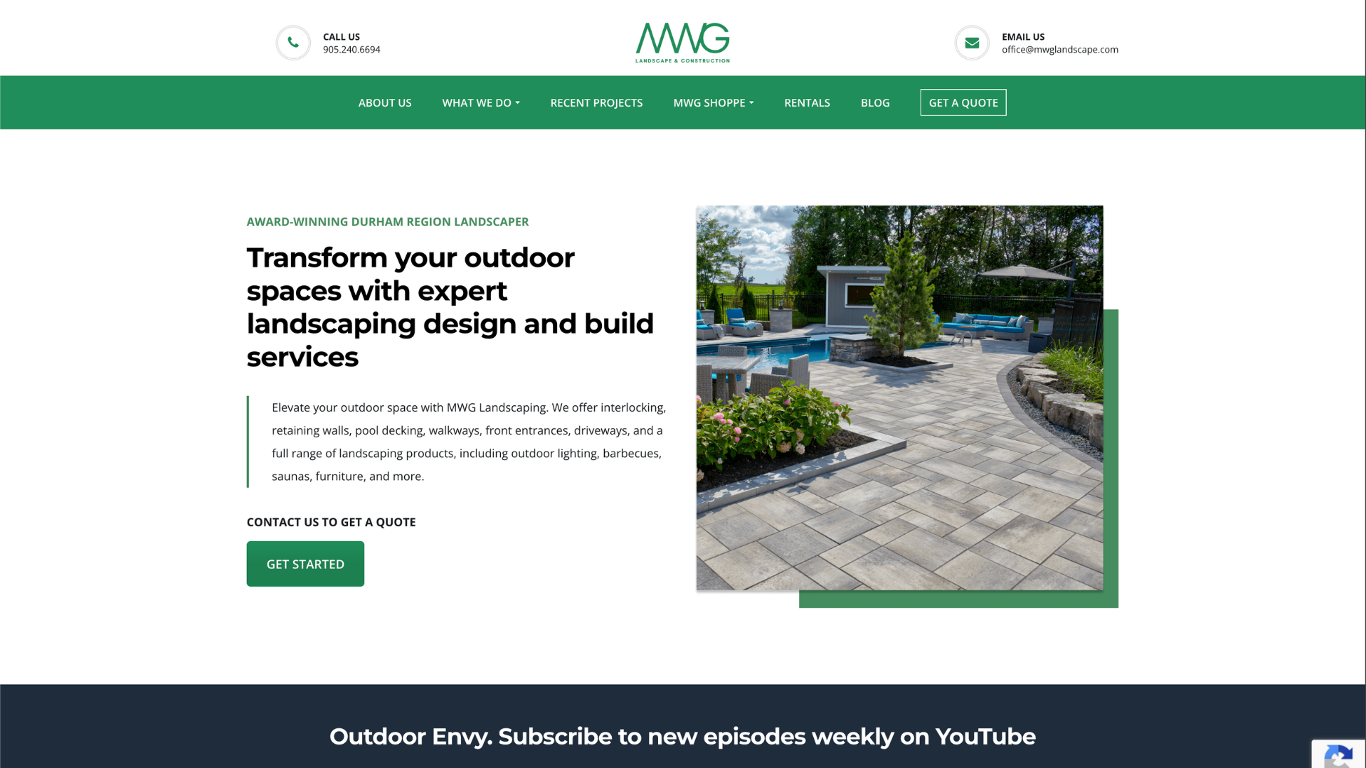 The MWG Landscape website