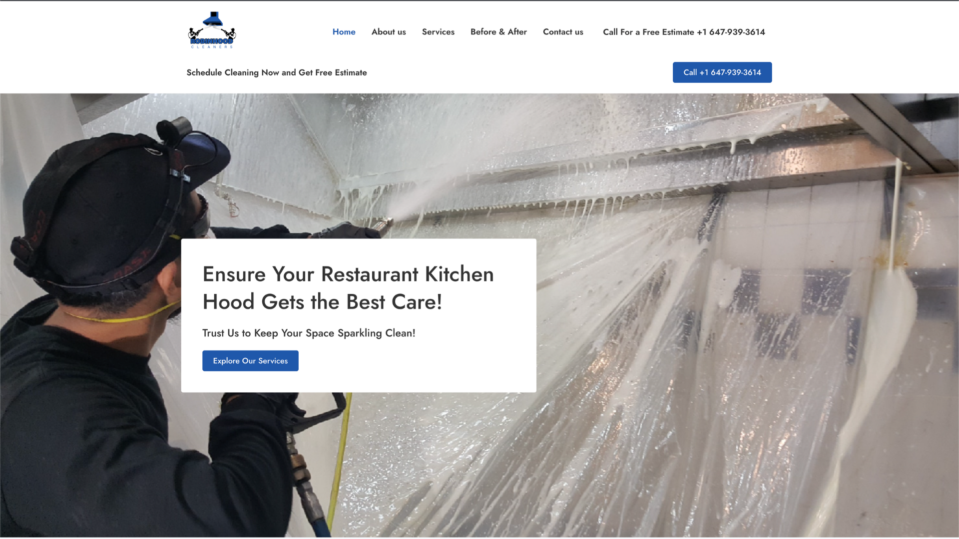 The Robinhood Cleaners website